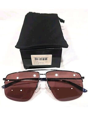 Puma PU0198S 004 Ruthenium Red Square Sunglasses 61-11 150 New Box Pouch